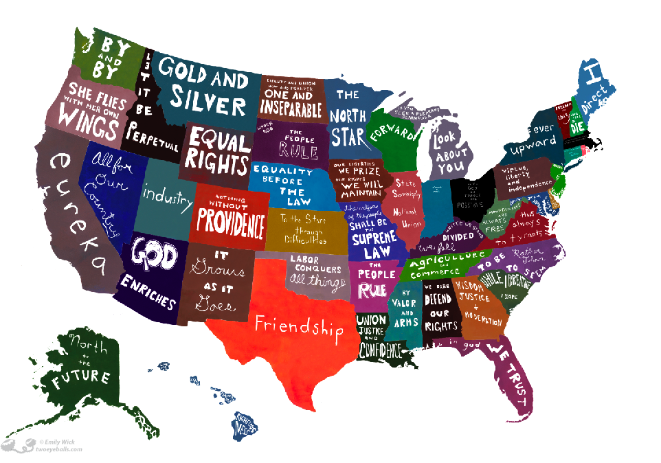 United States Map Art
